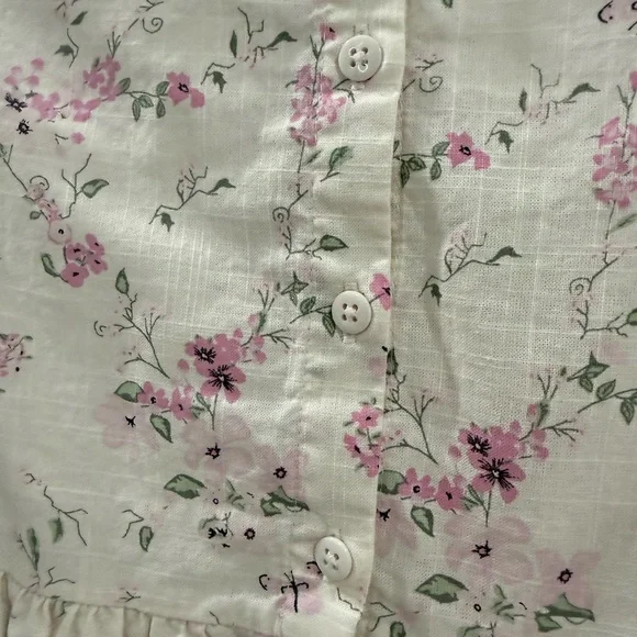 Charming Floral Kids Dress with Lace Collar - Picture 5 of 6